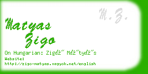 matyas zigo business card
